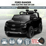 Ford Ranger Electric Kids Ride On Car - Black