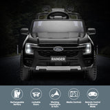 Ford Ranger Electric Kids Ride On Car - Black - 45-Degree Angle