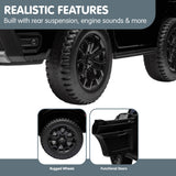 Ford Ranger Electric Kids Ride On Car - Black - Close-Up Angle