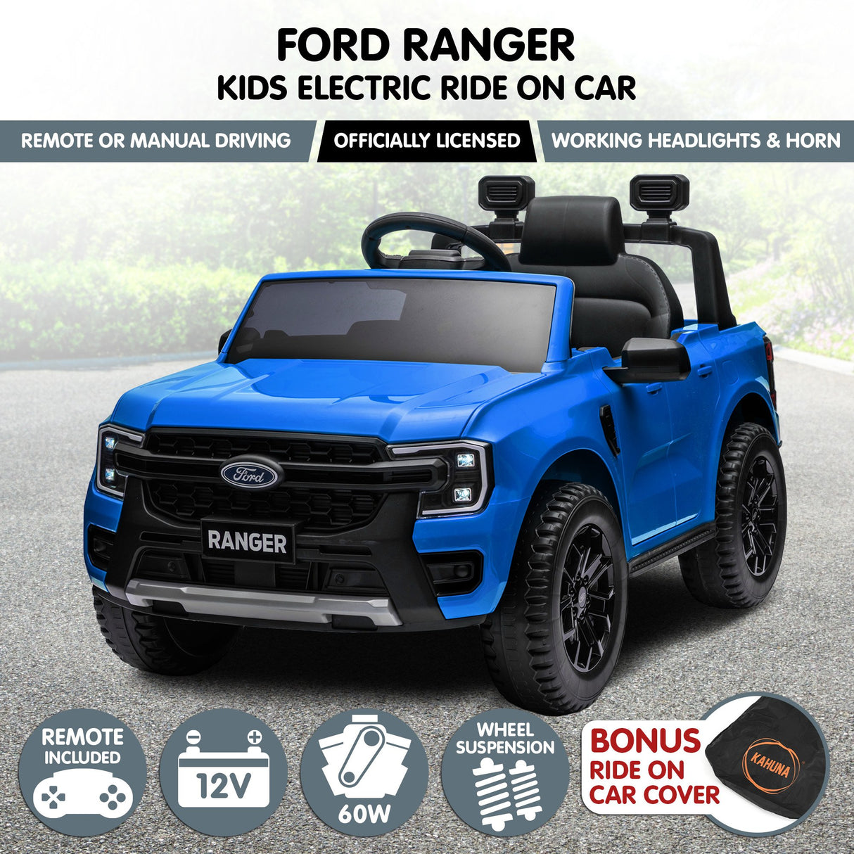 Ford Ranger Electric Kids Ride On Car in Blue