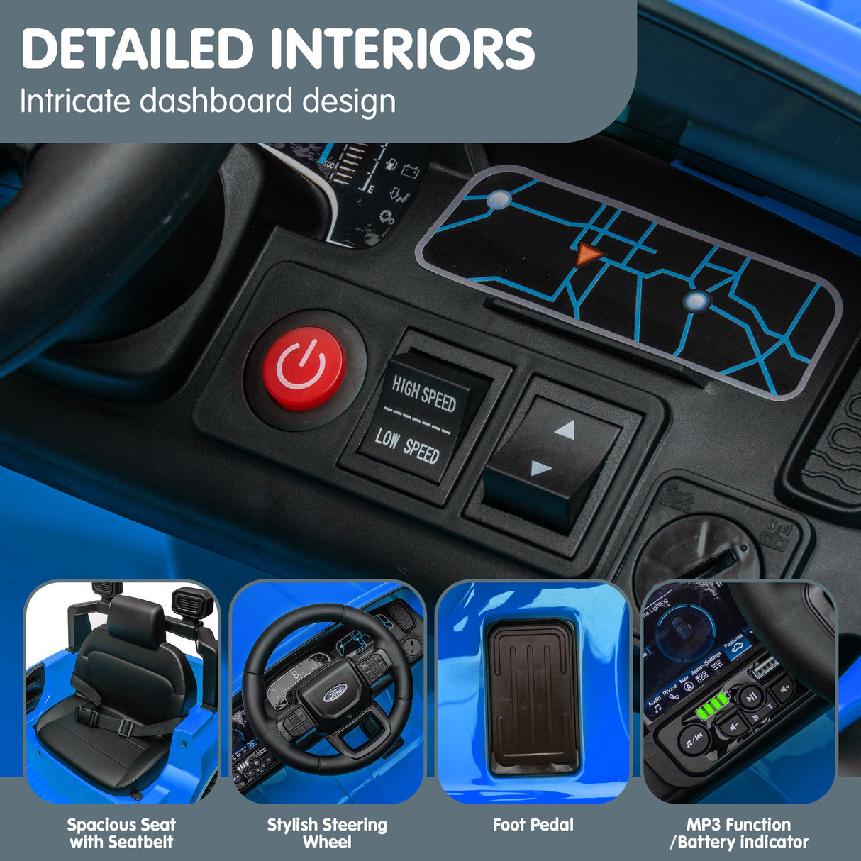 Ford Ranger Electric Kids Ride On Car in Blue