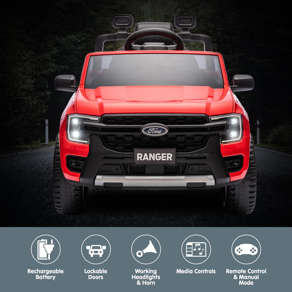 Ford Ranger Electric Kids Ride On Car in Red
