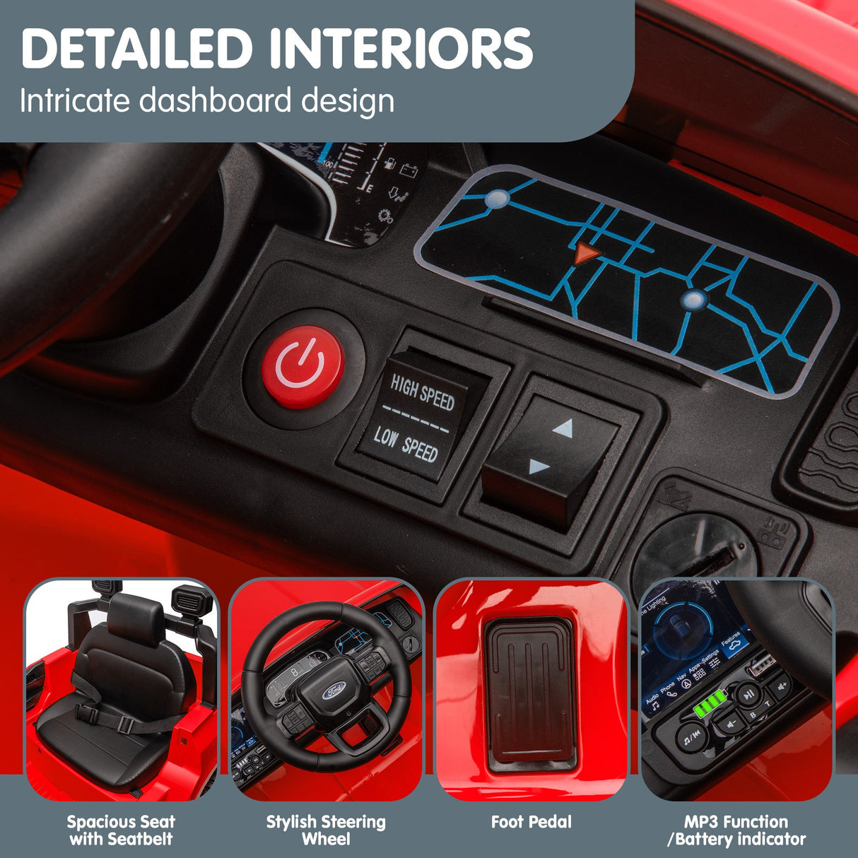 Ford Ranger Electric Kids Ride On Car in Red
