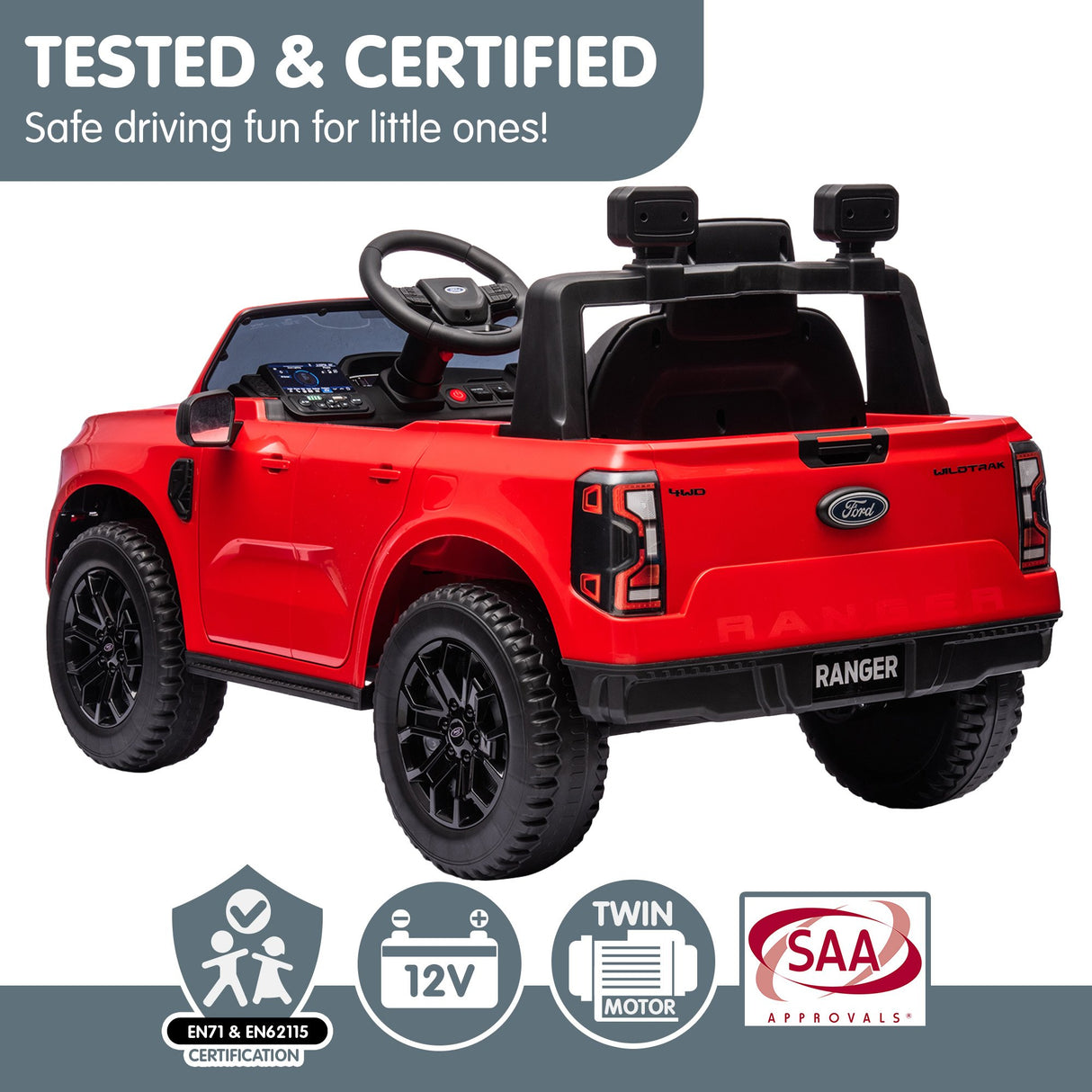 Ford Ranger Electric Kids Ride On Car in Red