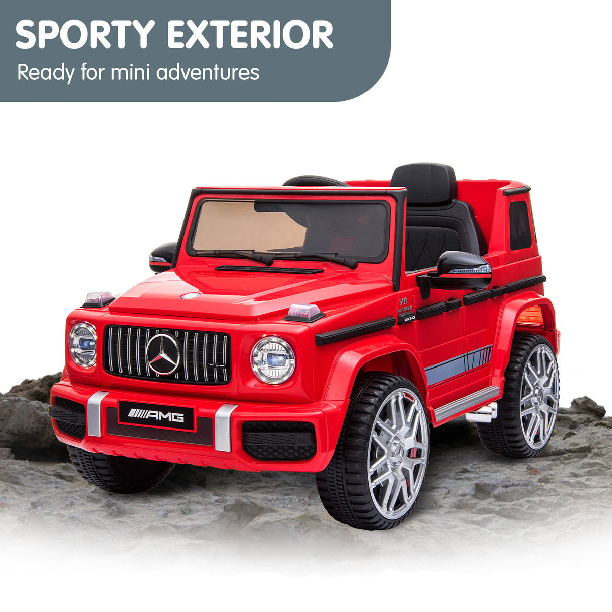 Mercedes Benz AMG G63 Licensed Kids Ride On Car Remote Control - Red