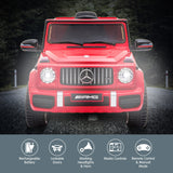 Mercedes Benz AMG G63 Licensed Kids Ride On Car Remote Control - Red - 45-Degree Angle