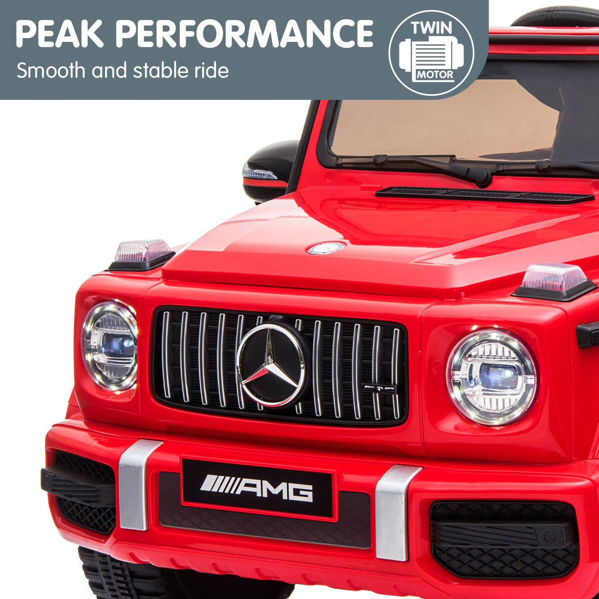 Mercedes Benz AMG G63 Licensed Kids Ride On Car Remote Control - Red