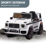 Mercedes Benz AMG G63 Licensed Kids Ride On Car Remote Control - White - Side View