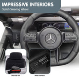 Mercedes Benz AMG G63 Licensed Kids Ride On Car Remote Control - White - Top-Down View