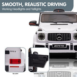 Mercedes Benz AMG G63 Licensed Kids Ride On Car Remote Control - White - Rear View