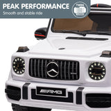 Mercedes Benz AMG G63 Licensed Kids Ride On Car Remote Control - White - Low Angle