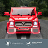 Mercedes Benz AMG G65 Licensed Kids Ride On Electric Car with RC - Red - Top-Down View
