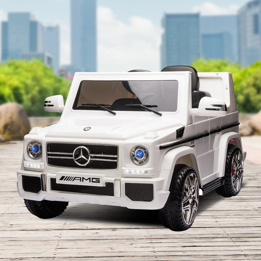 Mercedes Benz AMG G65 Licensed Kids Ride On Car Remote Control White