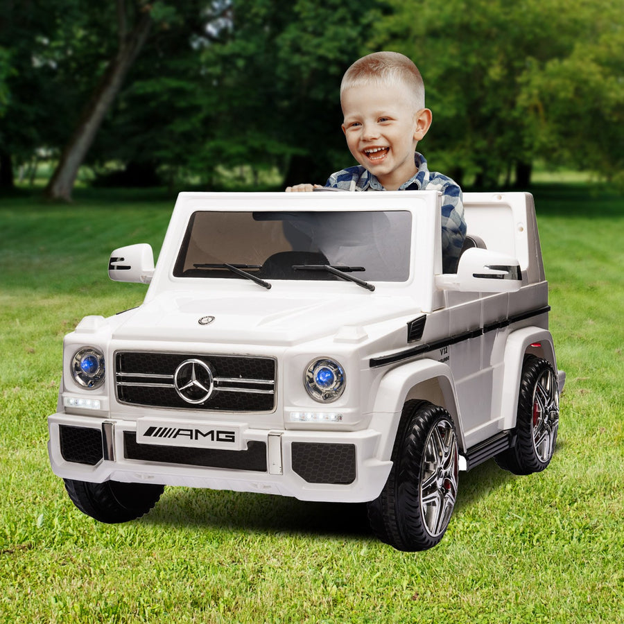 Mercedes Benz AMG G65 Licensed Kids Ride On Car Remote Control White