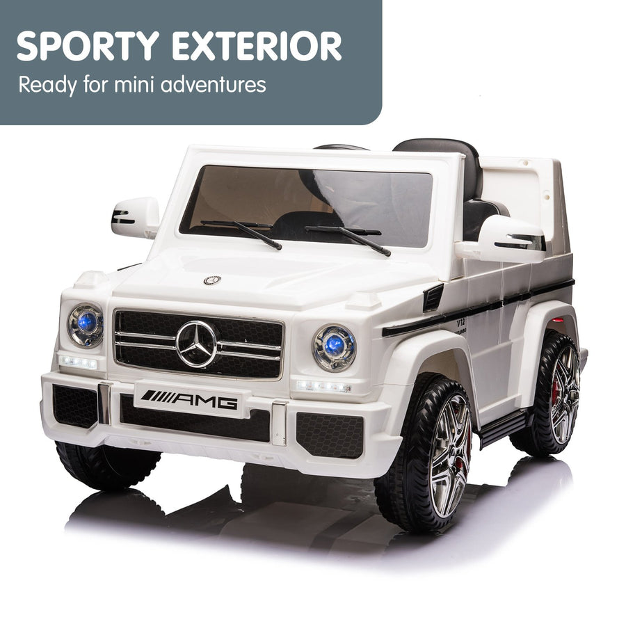 Mercedes Benz AMG G65 Licensed Kids Ride On Car Remote Control White