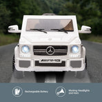 Mercedes Benz AMG G65 Licensed Kids Ride On Car Remote Control White