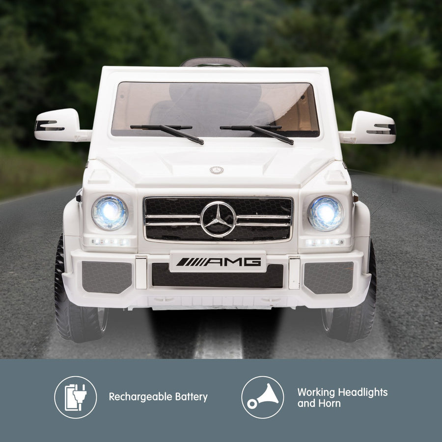 Mercedes Benz AMG G65 Licensed Kids Ride On Car Remote Control White