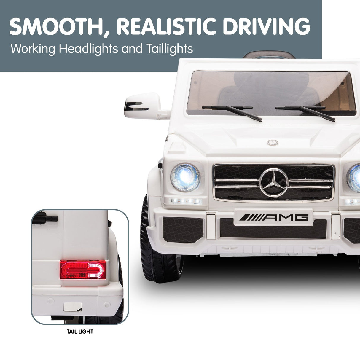 Mercedes Benz AMG G65 Licensed Kids Ride On Car Remote Control White