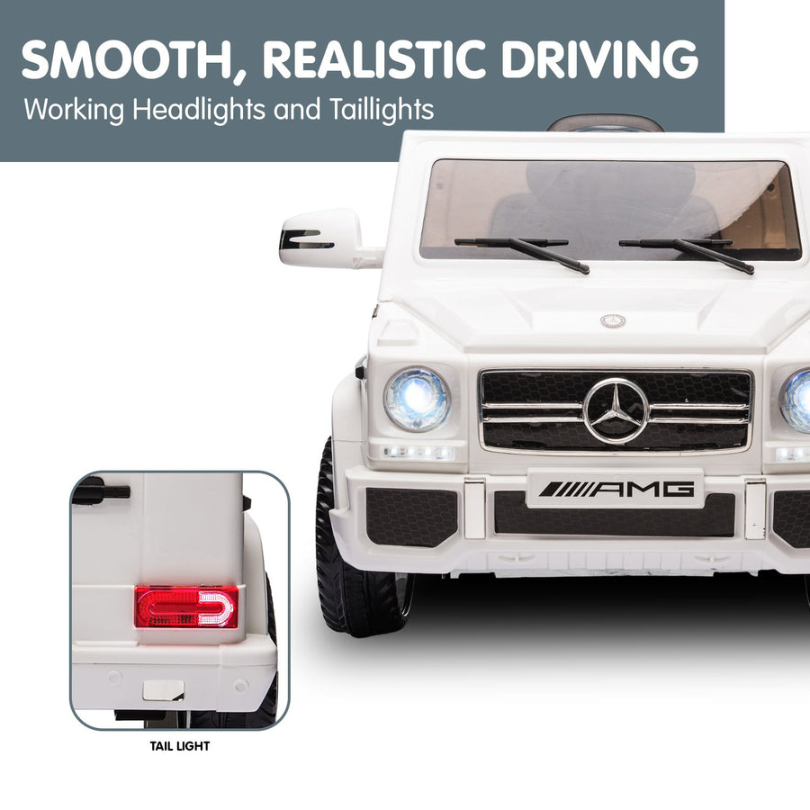 Mercedes Benz AMG G65 Licensed Kids Ride On Car Remote Control White