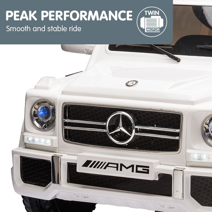 Mercedes Benz AMG G65 Licensed Kids Ride On Car Remote Control White