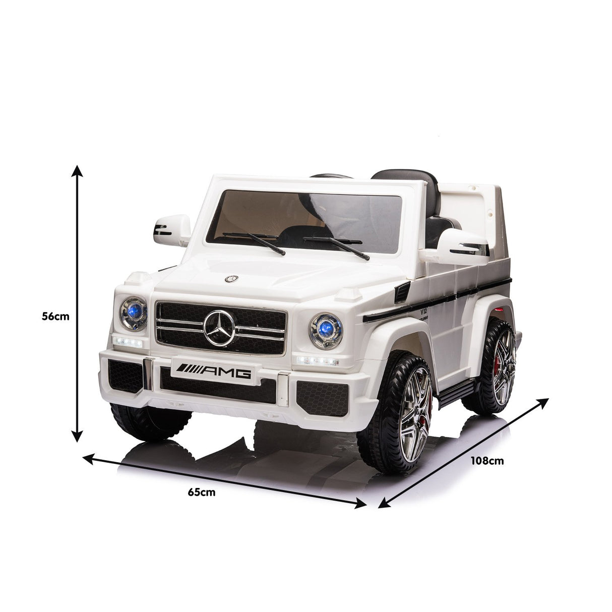 Mercedes Benz AMG G65 Licensed Kids Ride On Car Remote Control White