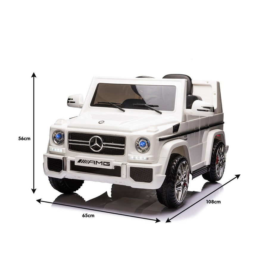 Mercedes Benz AMG G65 Licensed Kids Ride On Car Remote Control White