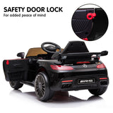 Mercedes Benz Licensed Kids Electric Ride On Car Remote Control Black - Rear View