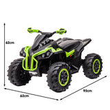 Kahuna GTS99 Kids Toy Electric Ride On Quad Bike Toy ATV 50W - Green - Front View