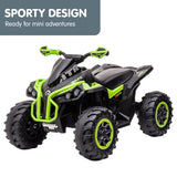 Kahuna GTS99 Kids Toy Electric Ride On Quad Bike Toy ATV 50W - Green - Side View