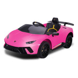 Lamborghini Performante Kids Electric Ride On Car Remote Control Pink