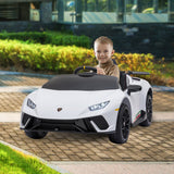 Lamborghini Performante Kids Electric Ride On Car - White - Extra Image