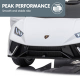Lamborghini Performante Kids Electric Ride On Car - White - Rear View