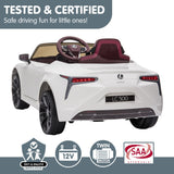 Licensed Lexus LC 500 Kids Electric Ride On Car - White - Extra Image