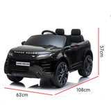 Land Rover Licensed Kids Electric Ride On Car Remote Control - Black - Side View