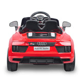R8 Spyder Audi Licensed Kids Electric Ride On Car Remote Control Red - Low Angle