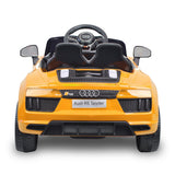 R8 Spyder Audi Licensed Kids Electric Ride On Car Yellow