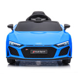 Audi Sport Licensed Kids Electric Ride On Car Remote Control Blue - Front View