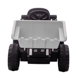 Kahuna MX-611C Kids Electric Ride On Car Tractor Digger Loader Grey