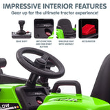 Kahuna MX-611C Kids Electric Ride On Car Tractor Digger Loader Grey
