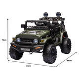 Authorised Toyota FJ Cruiser Kids Electric Ride On Car - Green - Rear View