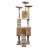 Furtastic 170cm Cat Tree Scratching Post - Beige - Rear View