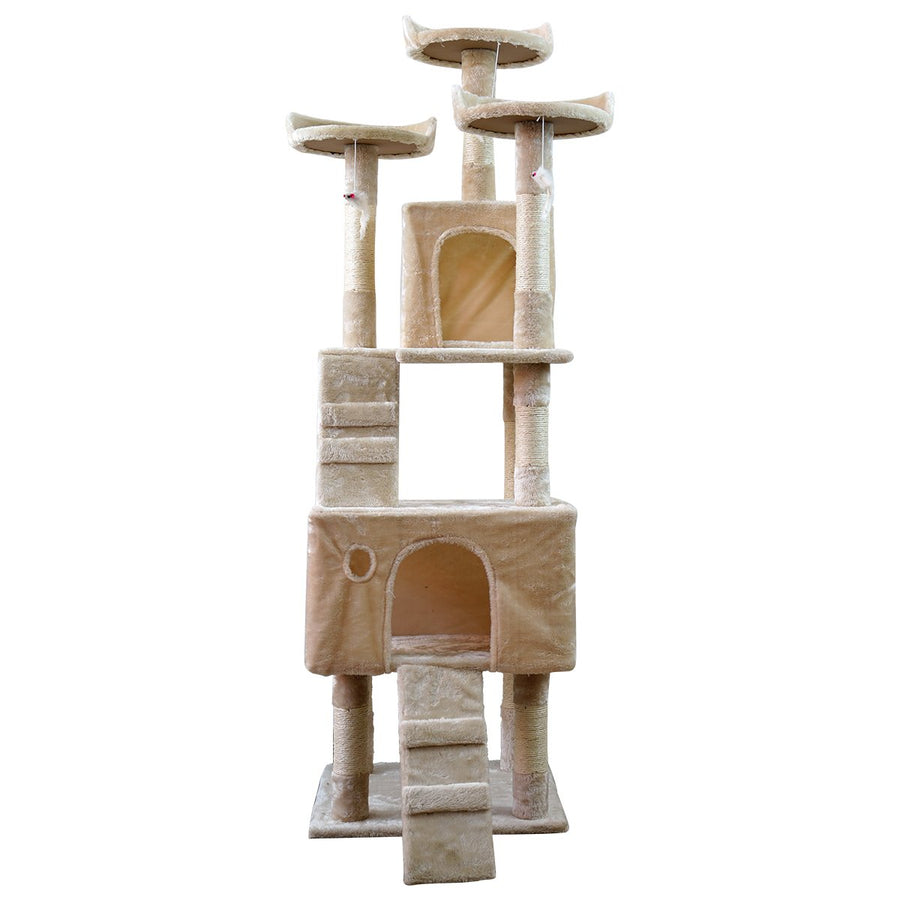 Furtastic 170cm Cat Tree Scratching Post - Beige, image 6