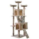 Furtastic 170cm Cat Tree Scratching Post - Beige - Close-Up Angle