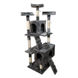 Furtastic 170cm Cat Tree Scratching Post - Dark Grey - Low Angle