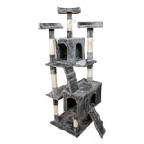 Furtastic 170cm Cat Tree Scratching Post - Silver Grey - Low Angle