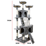 Furtastic 170cm Cat Tree Scratching Post - Silver Grey - Extra Image
