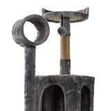 Furtastic 135cm Cat Tree Scratching Post - Dark Grey - Low Angle