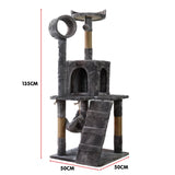Furtastic 135cm Cat Tree Scratching Post - Dark Grey - Extra Image