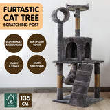 Furtastic 135cm Cat Tree Scratching Post - Dark Grey - Extra Image