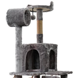 Furtastic 135cm Cat Tree Scratching Post - Silver Grey - Close-Up Angle
